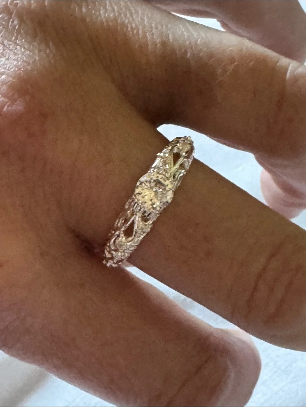 ✨Pristine 925 Sterling Silver Vintage Filigree Grade A Moissanite Ring-0.25 CT!